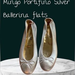 Mingo Portifino Silver Metallic Ballerina flats